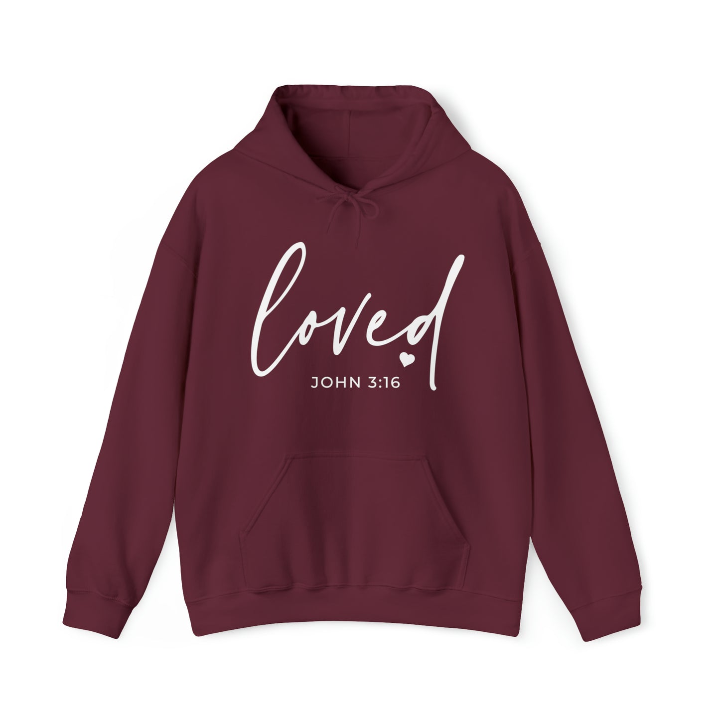 Loved Cotton Blend Unisex Heavy Blend Happiness Hooded Sweatshirt