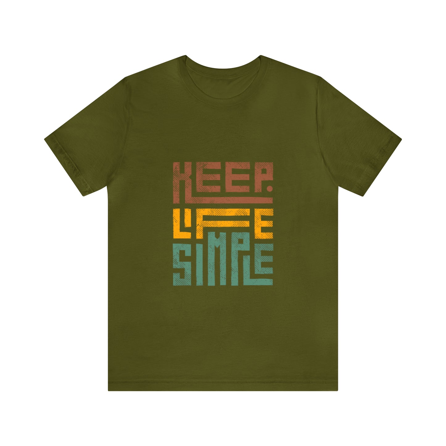 Keep Simple Cotton Blend Unisex Jersey Short Sleeve Tee Simple Shirt Gift