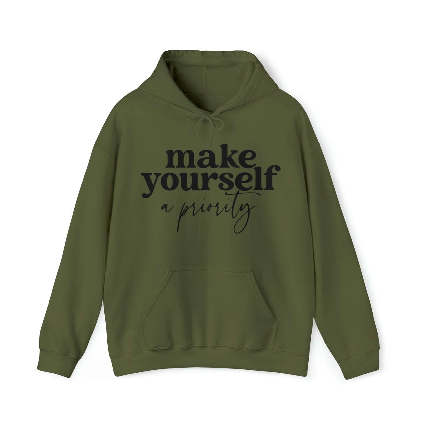 Make yourself a priority Motivated  Unisex Heavy Blend Inspired Hooded Sweatshirt