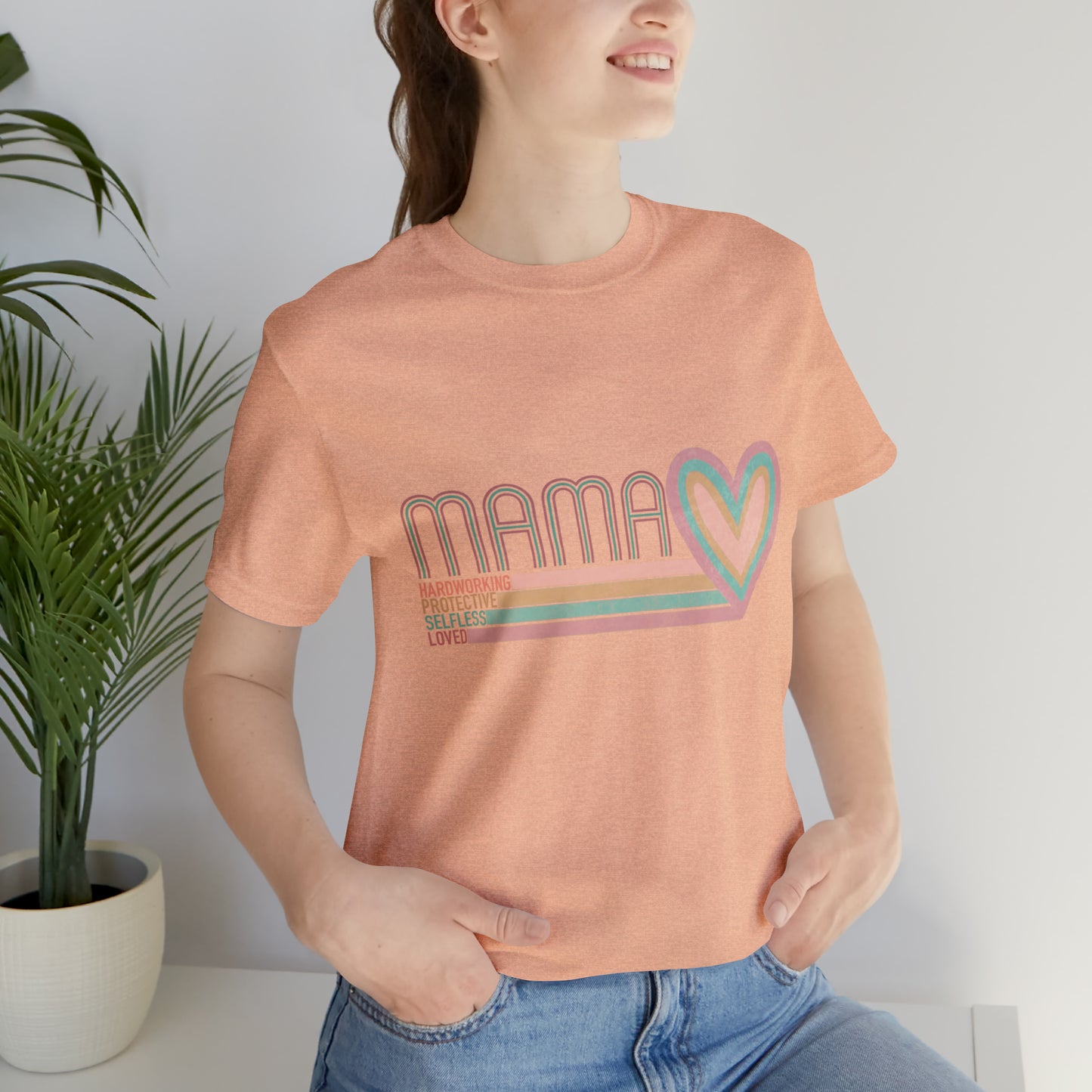 Mama Love Cotton Blend Unisex Jersey Short Sleeve Tee Love Shirt