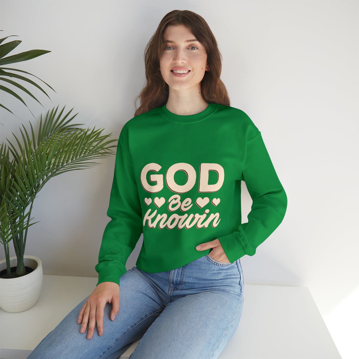 God be knowin cotton Unisex Heavy Blend God knowin Crewneck Sweatshirt