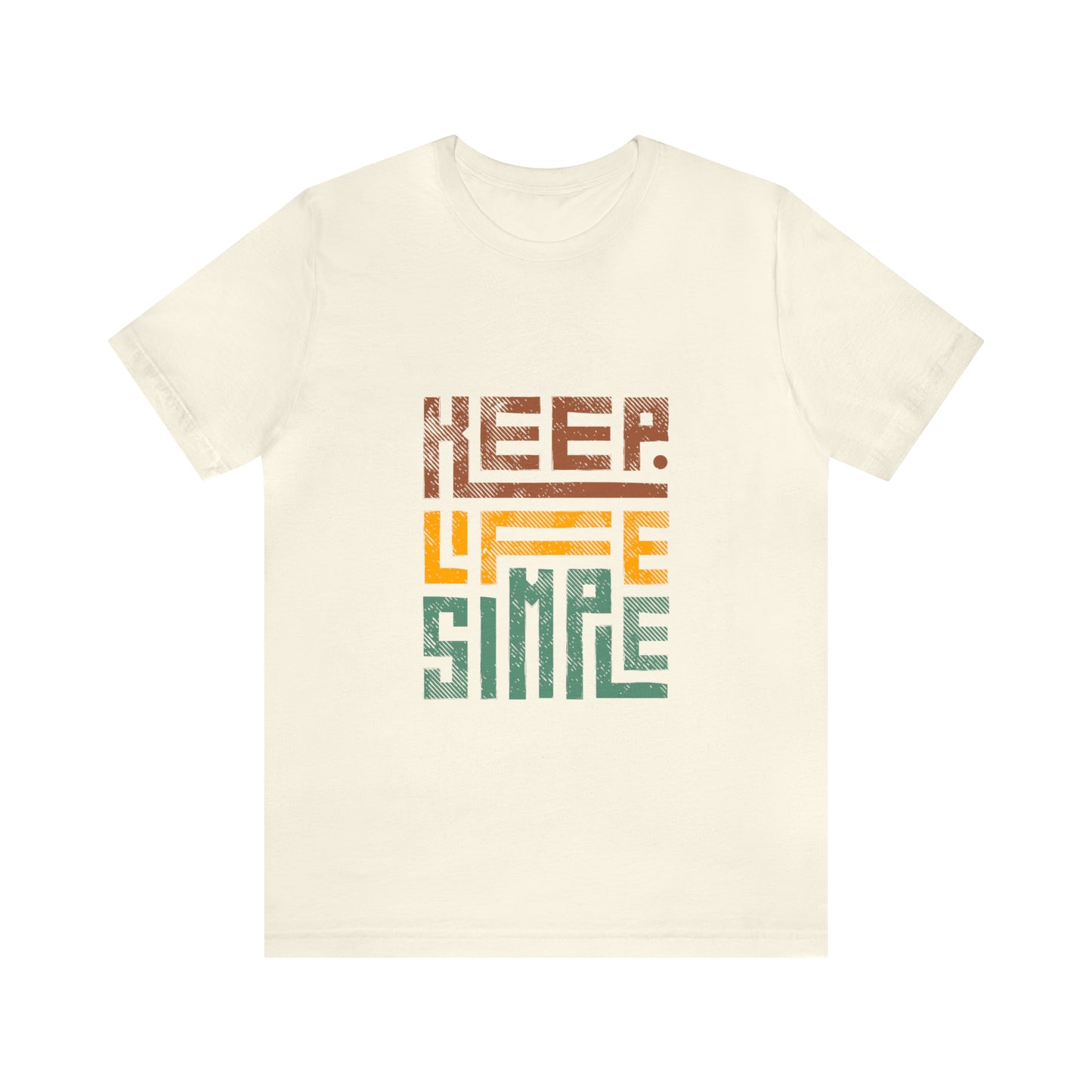 Keep Simple Cotton Blend Unisex Jersey Short Sleeve Tee Simple Shirt Gift