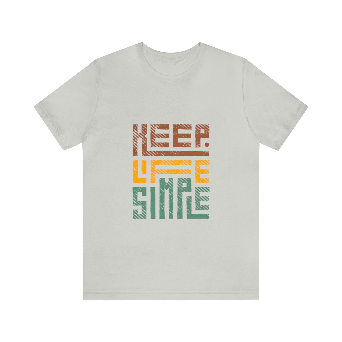 Keep Simple Cotton Blend Unisex Jersey Short Sleeve Tee Simple Shirt Gift