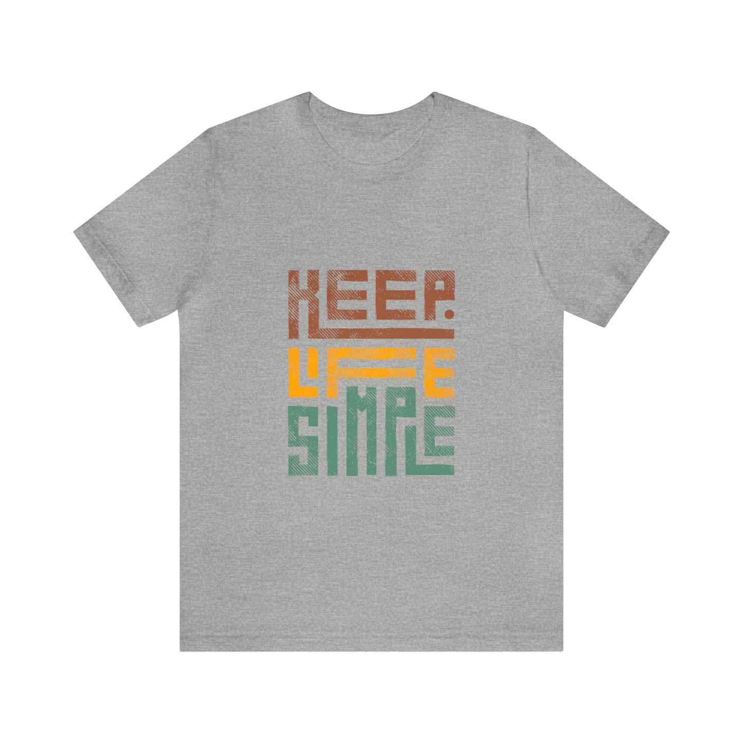 Keep Simple Cotton Blend Unisex Jersey Short Sleeve Tee Simple Shirt Gift