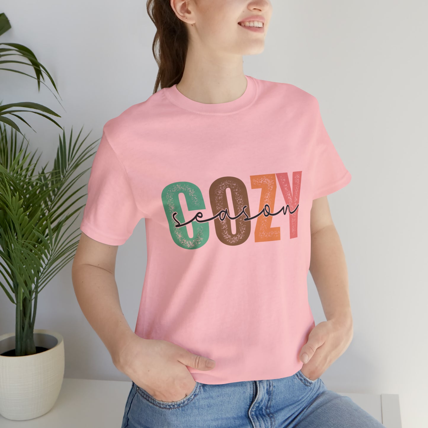Cozy Season Cotton Blend Unisex Jersey Short Sleeve Tee Season Shirt Cozy Tshirt