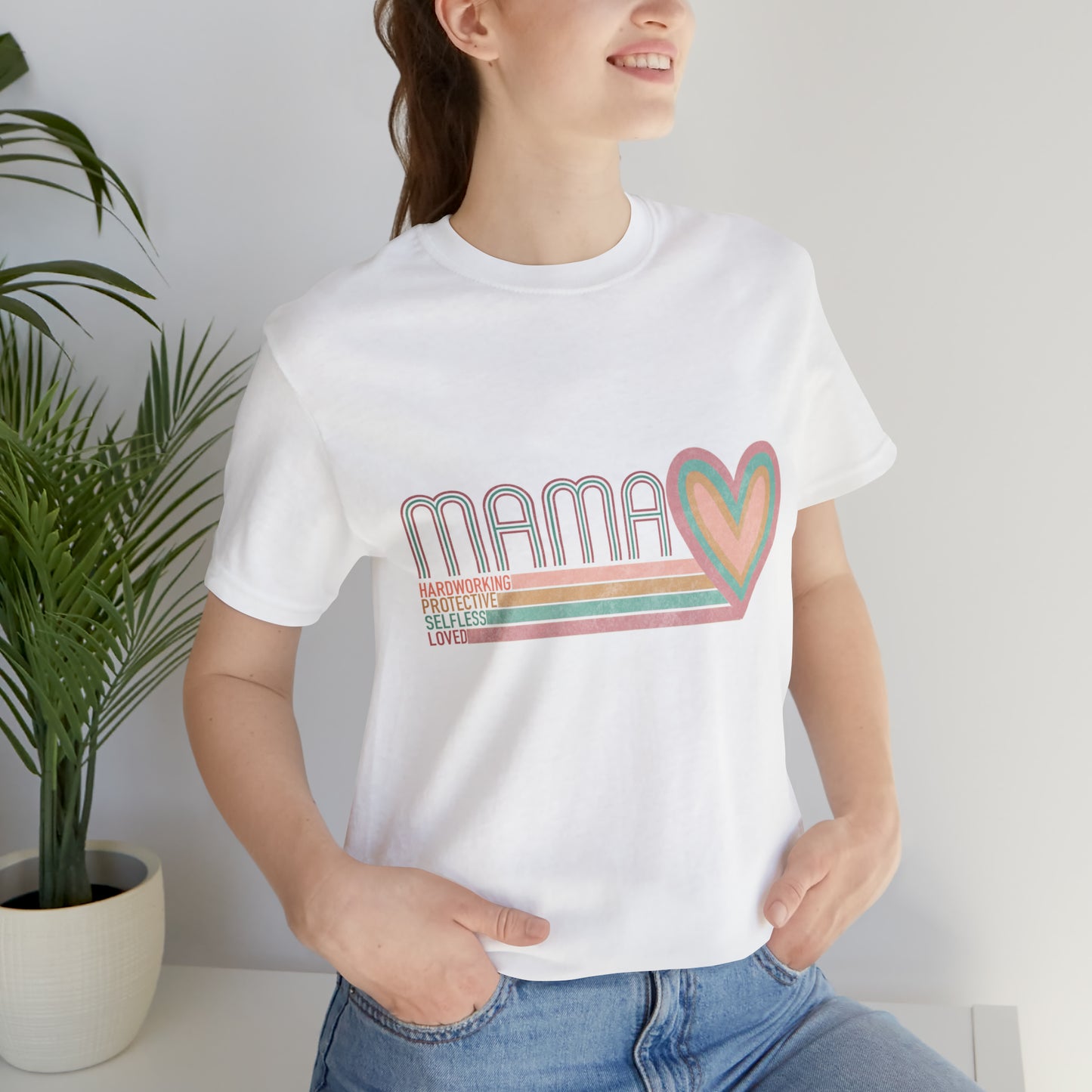 Mama Love Cotton Blend Unisex Jersey Short Sleeve Tee Love Shirt