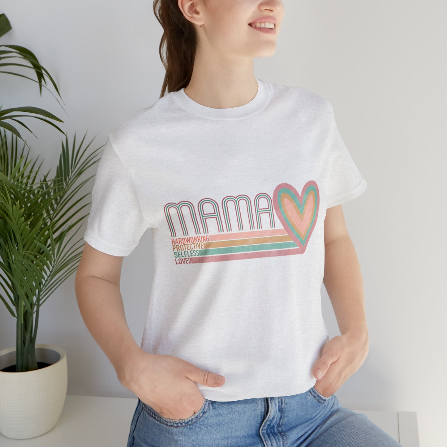 Mama Love Cotton Blend Unisex Jersey Short Sleeve Tee Love Shirt
