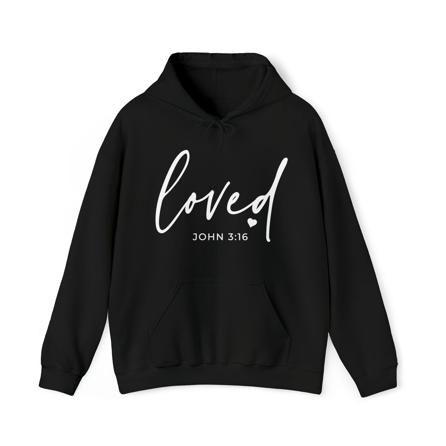 Loved Cotton Blend Unisex Heavy Blend Happiness Hooded Sweatshirt