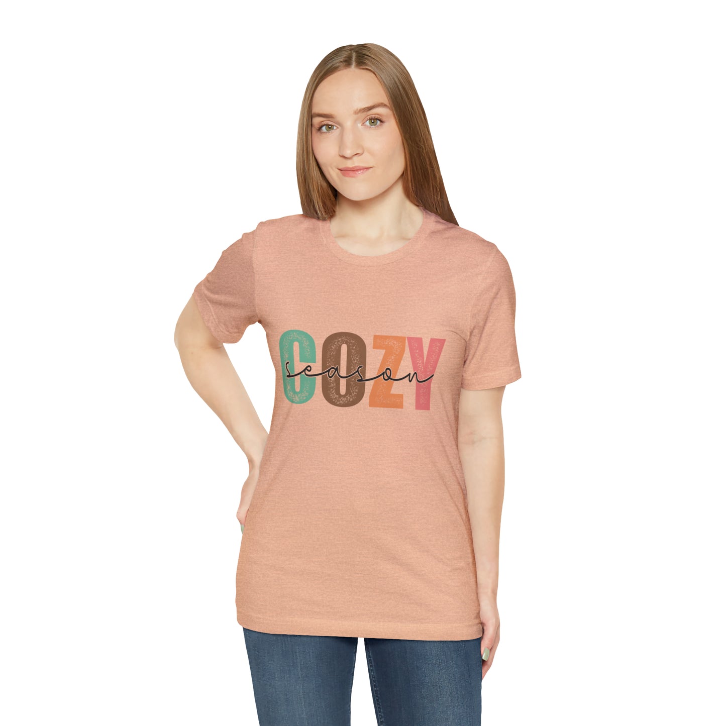Cozy Season Cotton Blend Unisex Jersey Short Sleeve Tee Season Shirt Cozy Tshirt