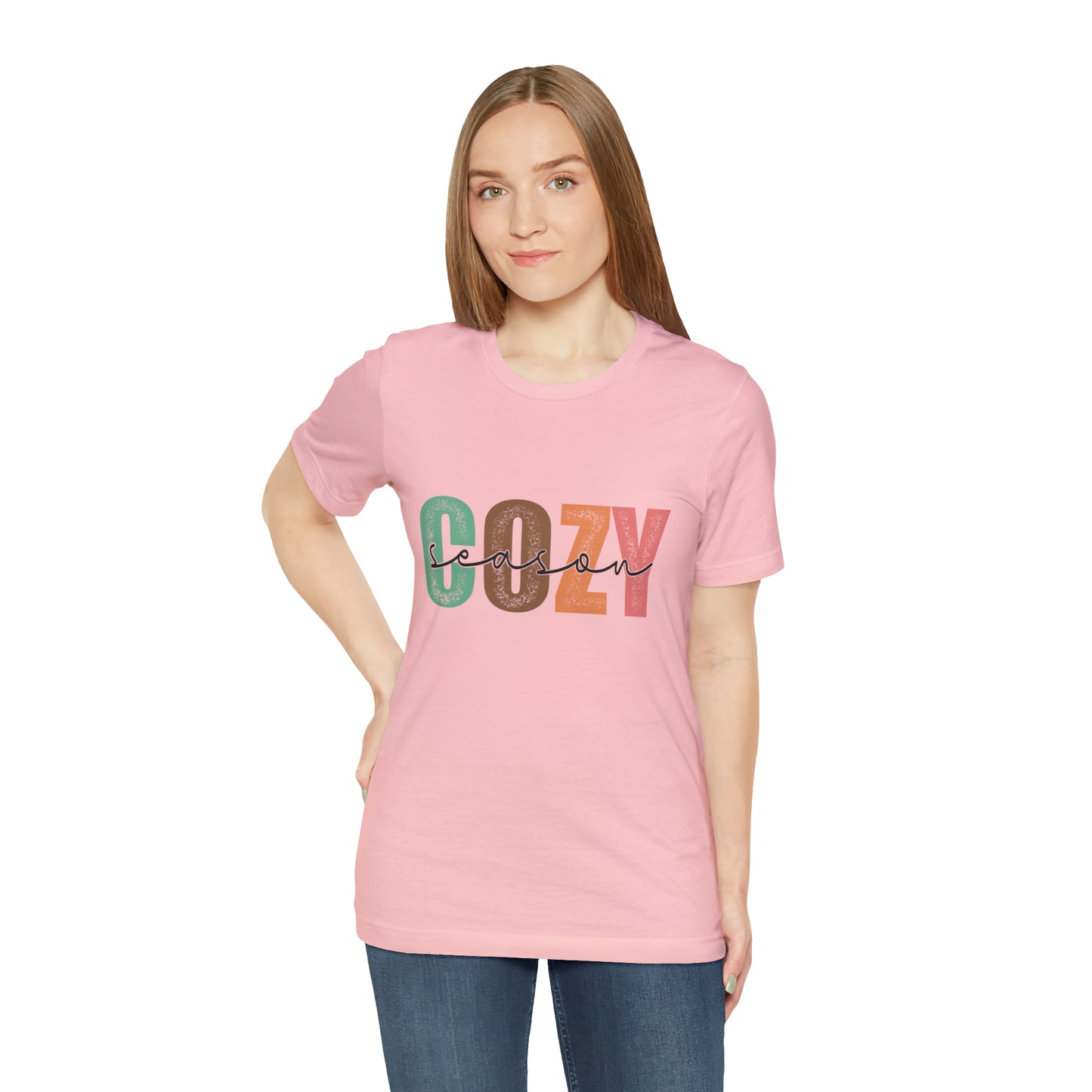 Cozy Season Cotton Blend Unisex Jersey Short Sleeve Tee Season Shirt Cozy Tshirt