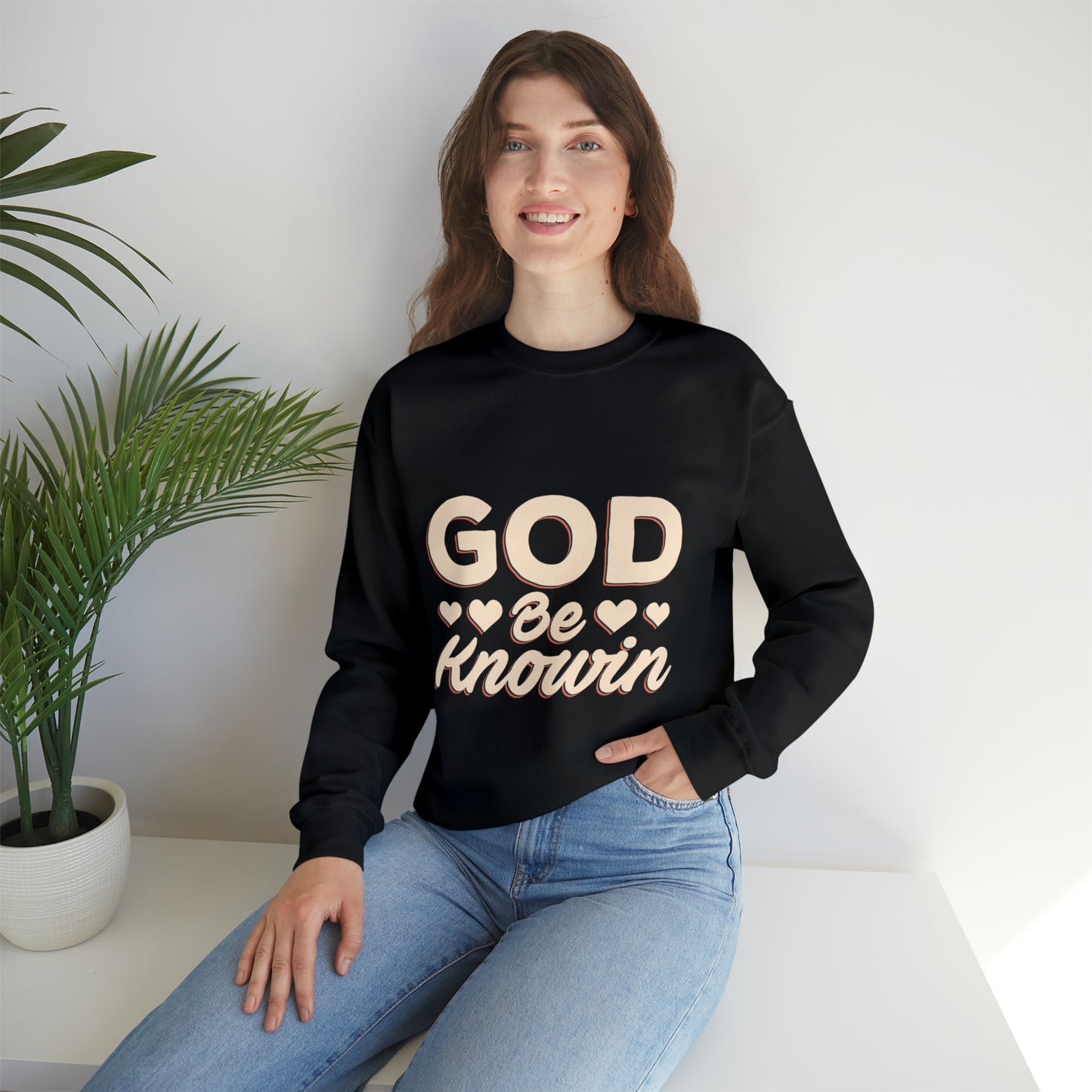 God be knowin cotton Unisex Heavy Blend God knowin Crewneck Sweatshirt