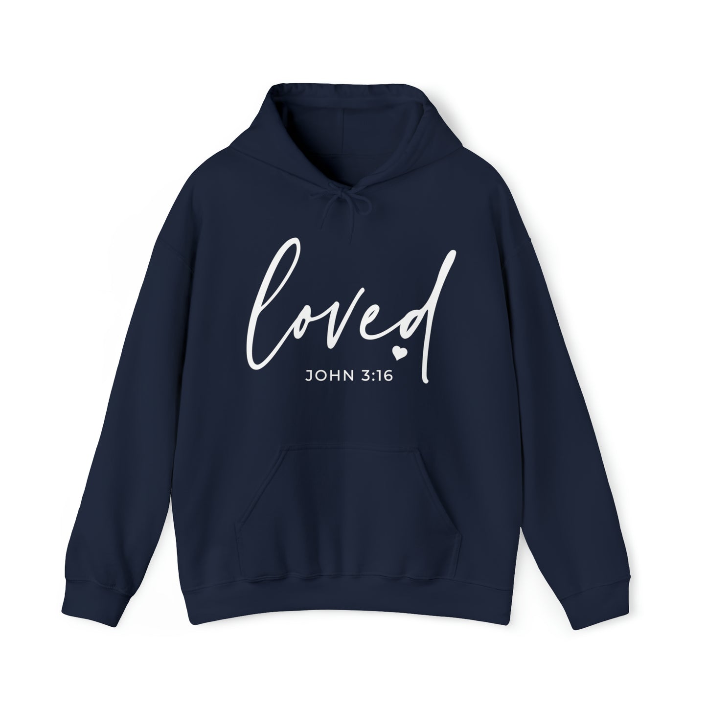 Loved Cotton Blend Unisex Heavy Blend Happiness Hooded Sweatshirt