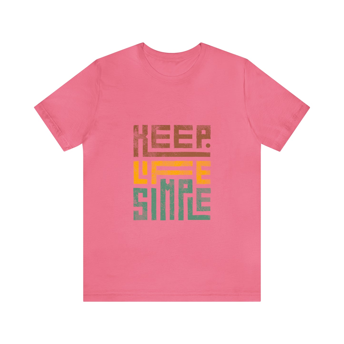 Keep Simple Cotton Blend Unisex Jersey Short Sleeve Tee Simple Shirt Gift