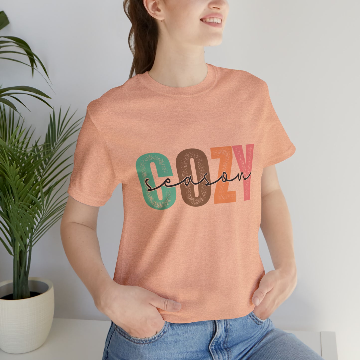 Cozy Season Cotton Blend Unisex Jersey Short Sleeve Tee Season Shirt Cozy Tshirt