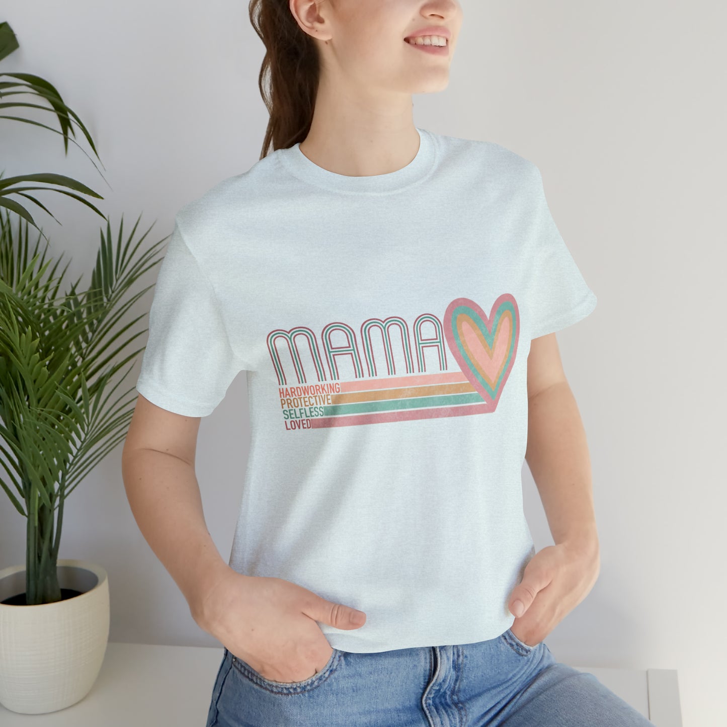 Mama Love Cotton Blend Unisex Jersey Short Sleeve Tee Love Shirt