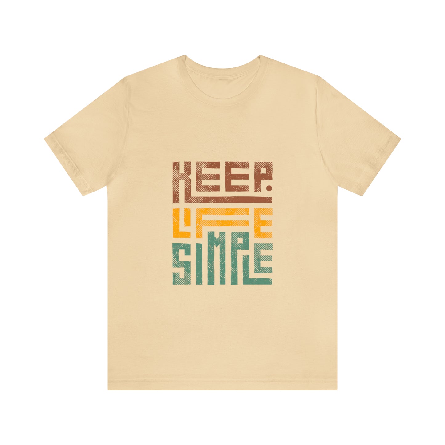 Keep Simple Cotton Blend Unisex Jersey Short Sleeve Tee Simple Shirt Gift