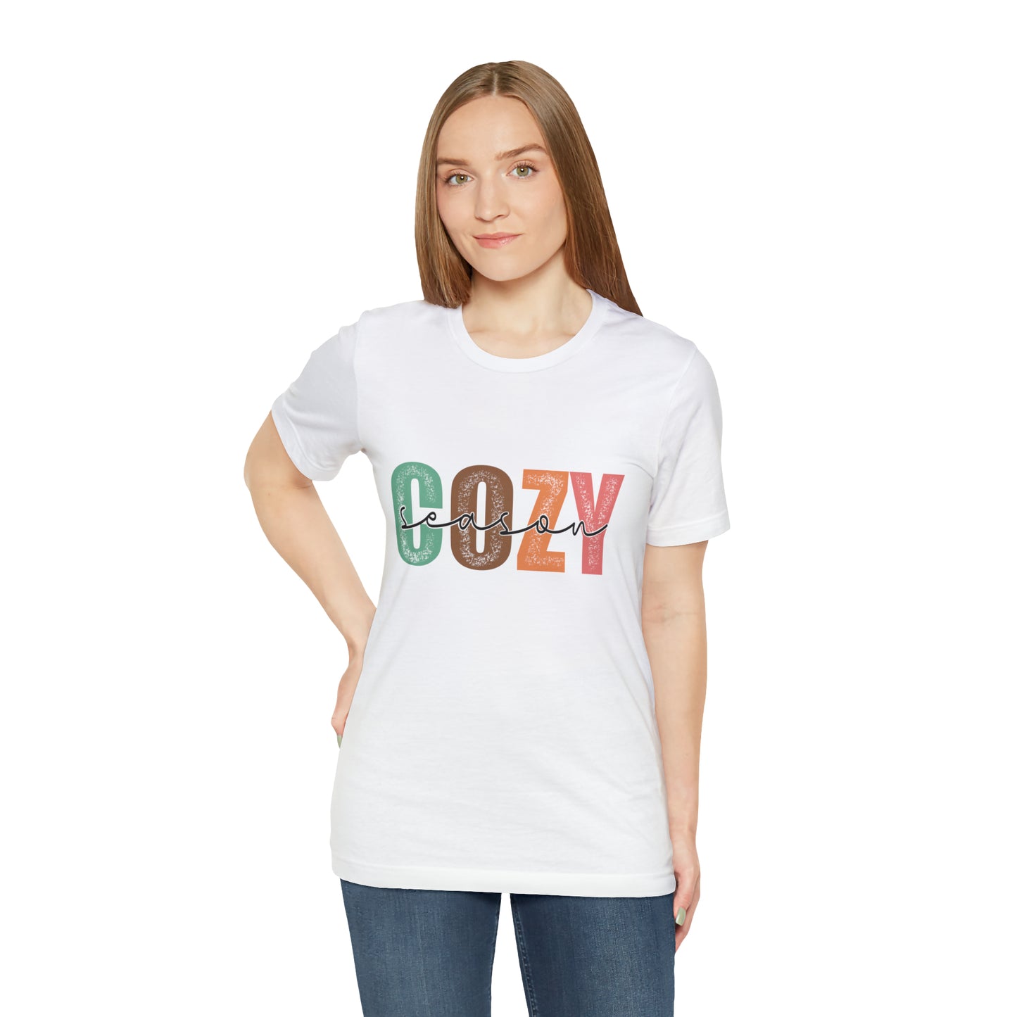 Cozy Season Cotton Blend Unisex Jersey Short Sleeve Tee Season Shirt Cozy Tshirt
