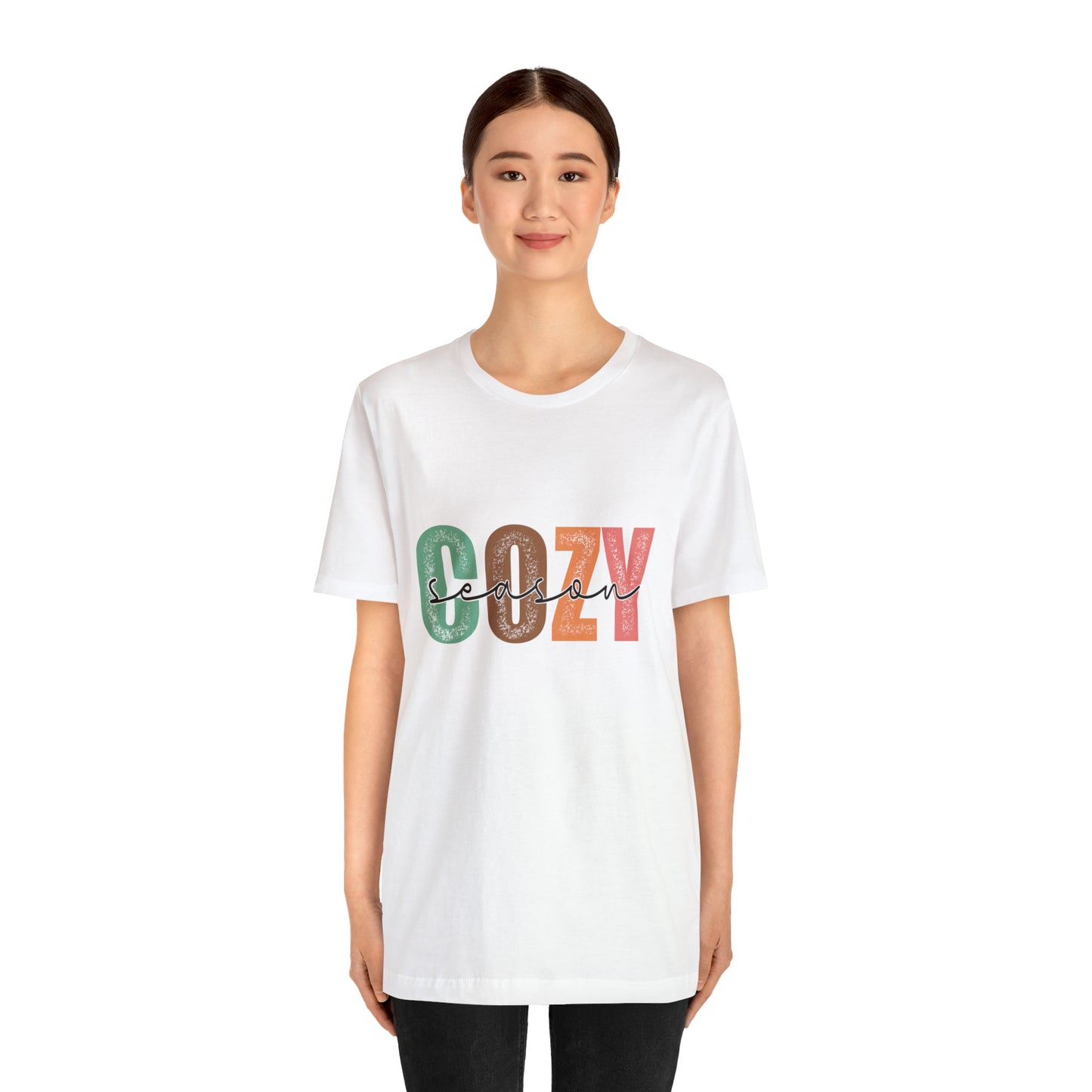 Cozy Season Cotton Blend Unisex Jersey Short Sleeve Tee Season Shirt Cozy Tshirt