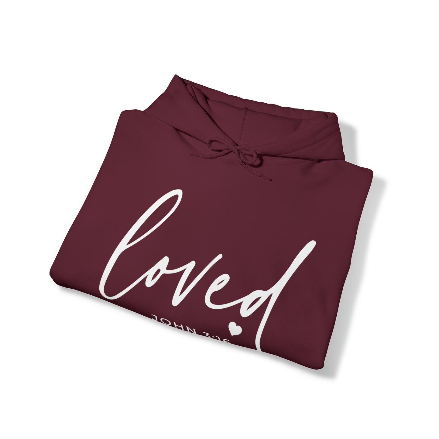 Loved Cotton Blend Unisex Heavy Blend Happiness Hooded Sweatshirt