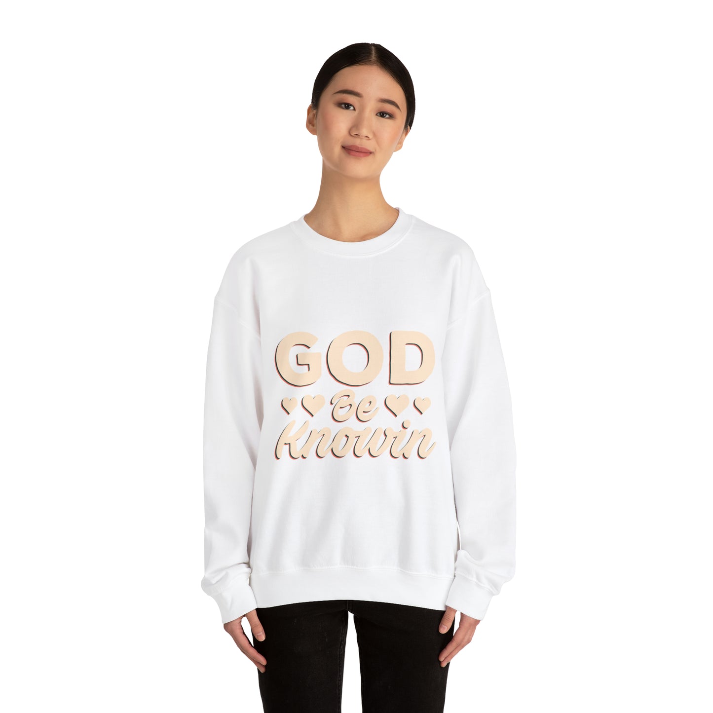 God be knowin cotton Unisex Heavy Blend God knowin Crewneck Sweatshirt