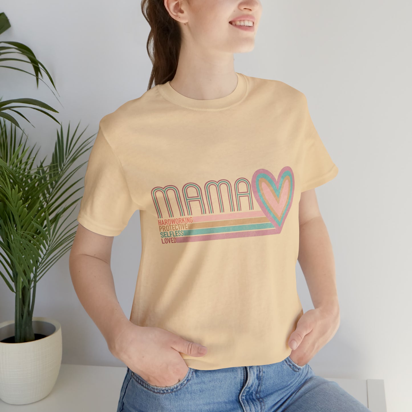 Mama Love Cotton Blend Unisex Jersey Short Sleeve Tee Love Shirt