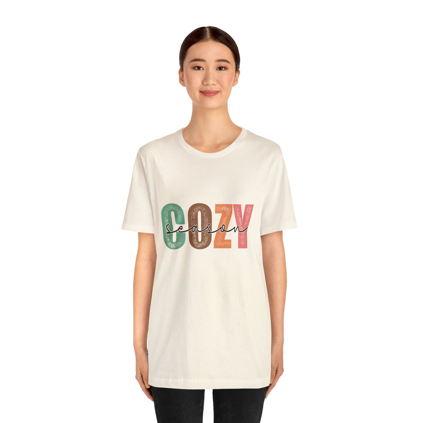 Cozy Season Cotton Blend Unisex Jersey Short Sleeve Tee Season Shirt Cozy Tshirt