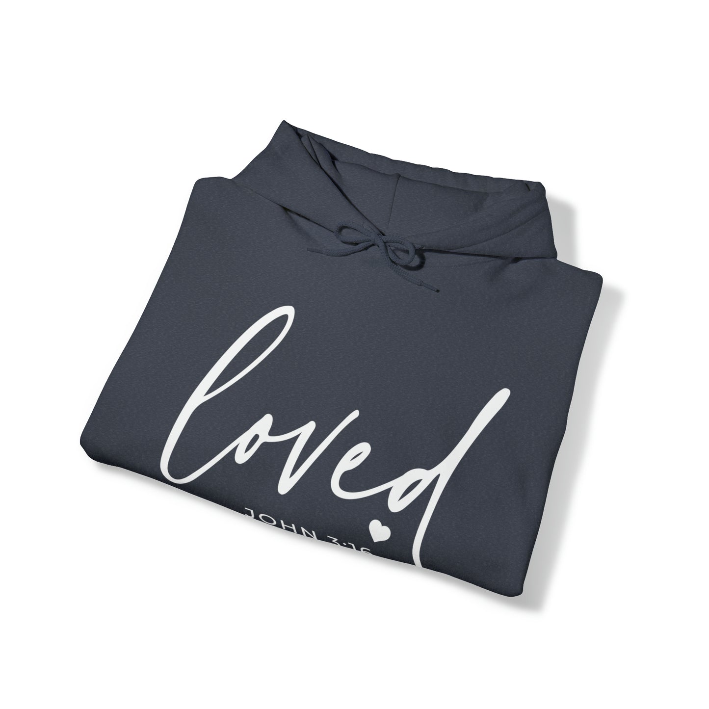 Loved Cotton Blend Unisex Heavy Blend Happiness Hooded Sweatshirt