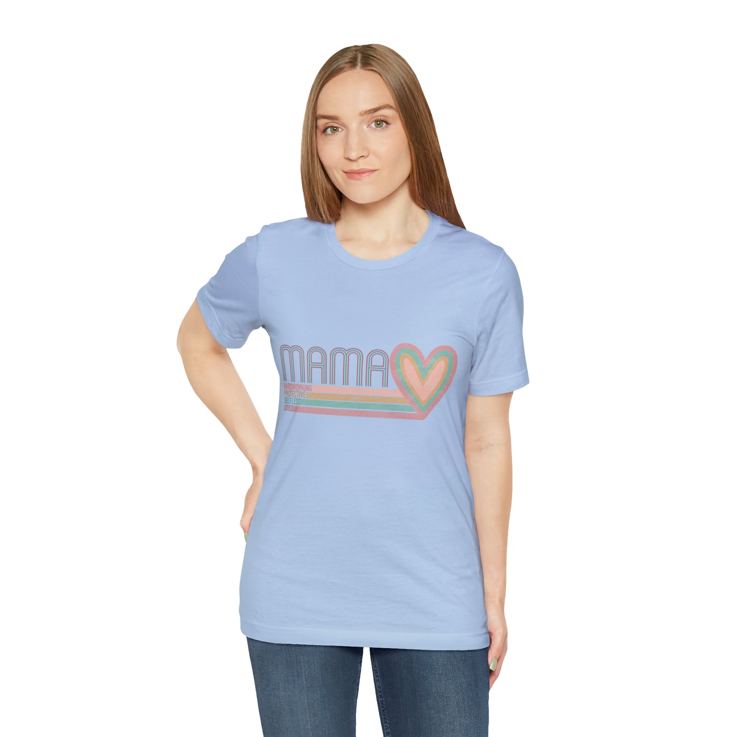 Mama Love Cotton Blend Unisex Jersey Short Sleeve Tee Love Shirt