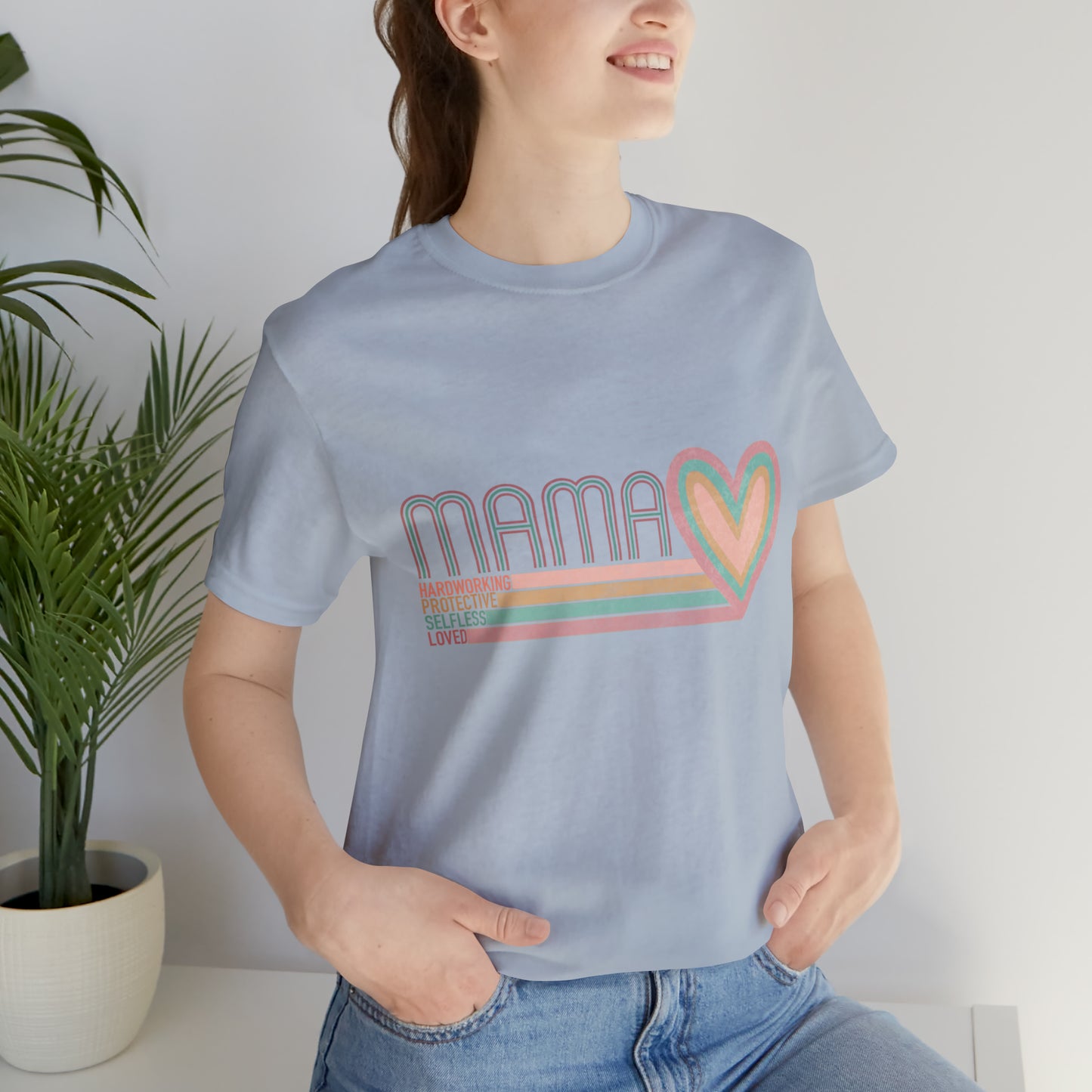 Mama Love Cotton Blend Unisex Jersey Short Sleeve Tee Love Shirt