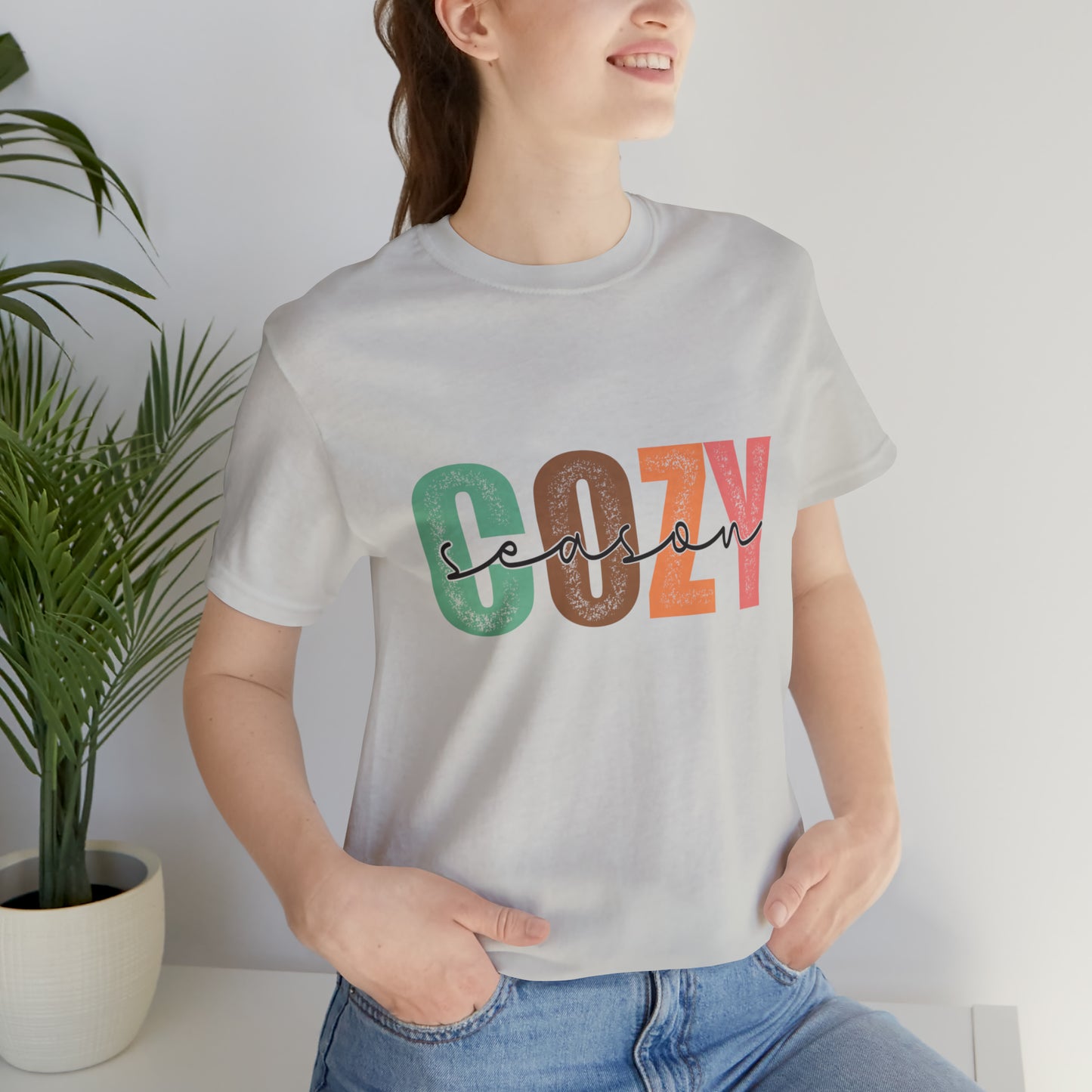 Cozy Season Cotton Blend Unisex Jersey Short Sleeve Tee Season Shirt Cozy Tshirt