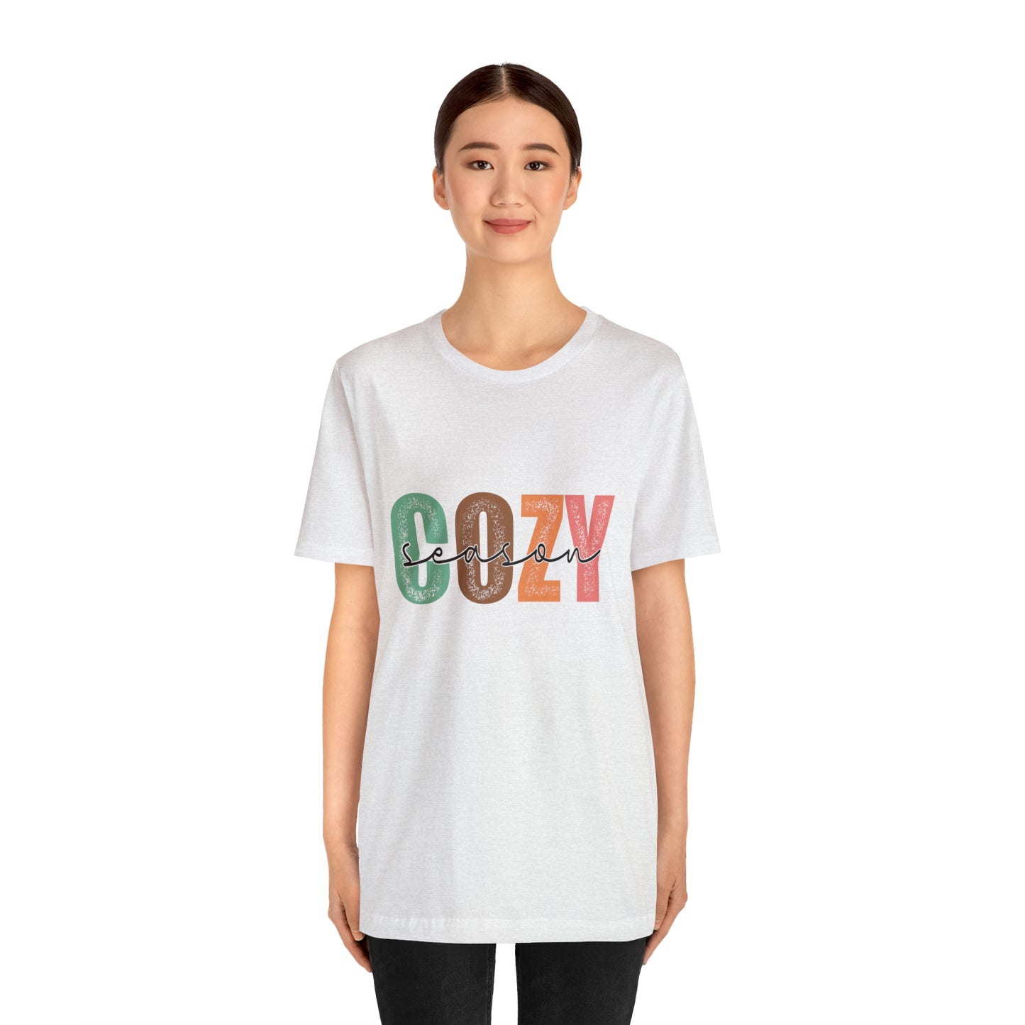 Cozy Season Cotton Blend Unisex Jersey Short Sleeve Tee Season Shirt Cozy Tshirt