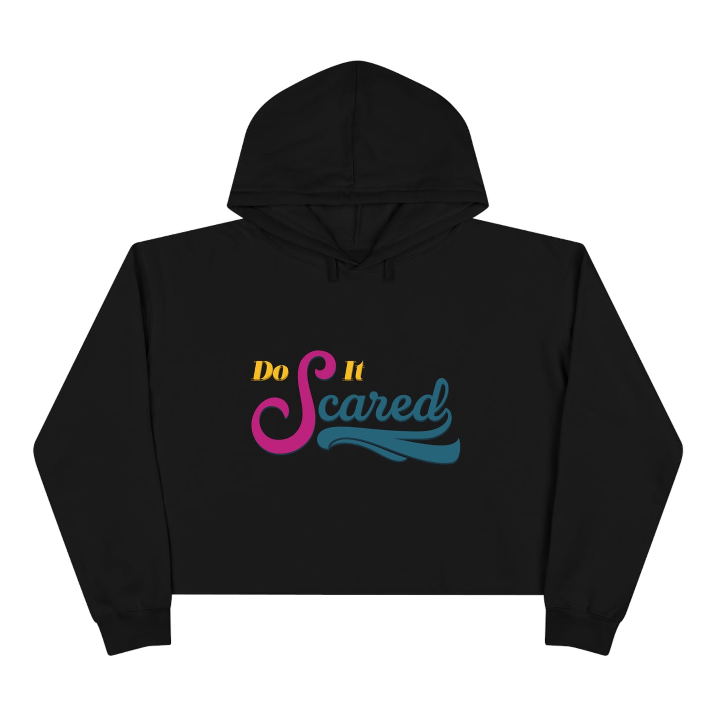Do It Scared Cropped Hoodie