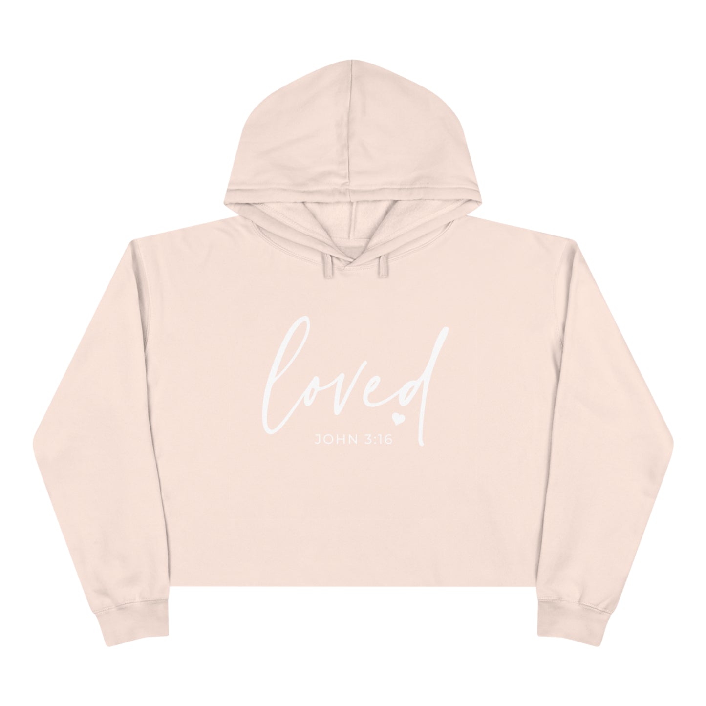 Loved Crop Hoodie Happiness Joy hooded