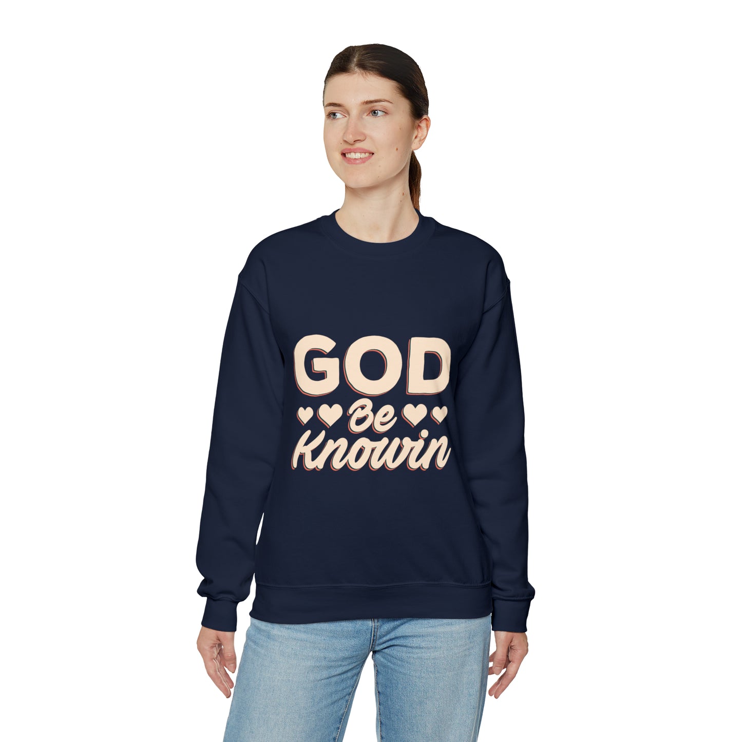 God be knowin cotton Unisex Heavy Blend God knowin Crewneck Sweatshirt