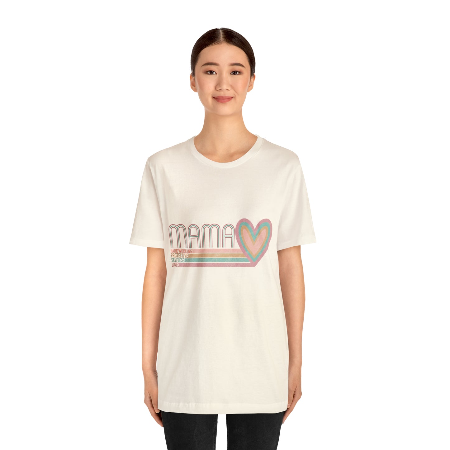 Mama Love Cotton Blend Unisex Jersey Short Sleeve Tee Love Shirt