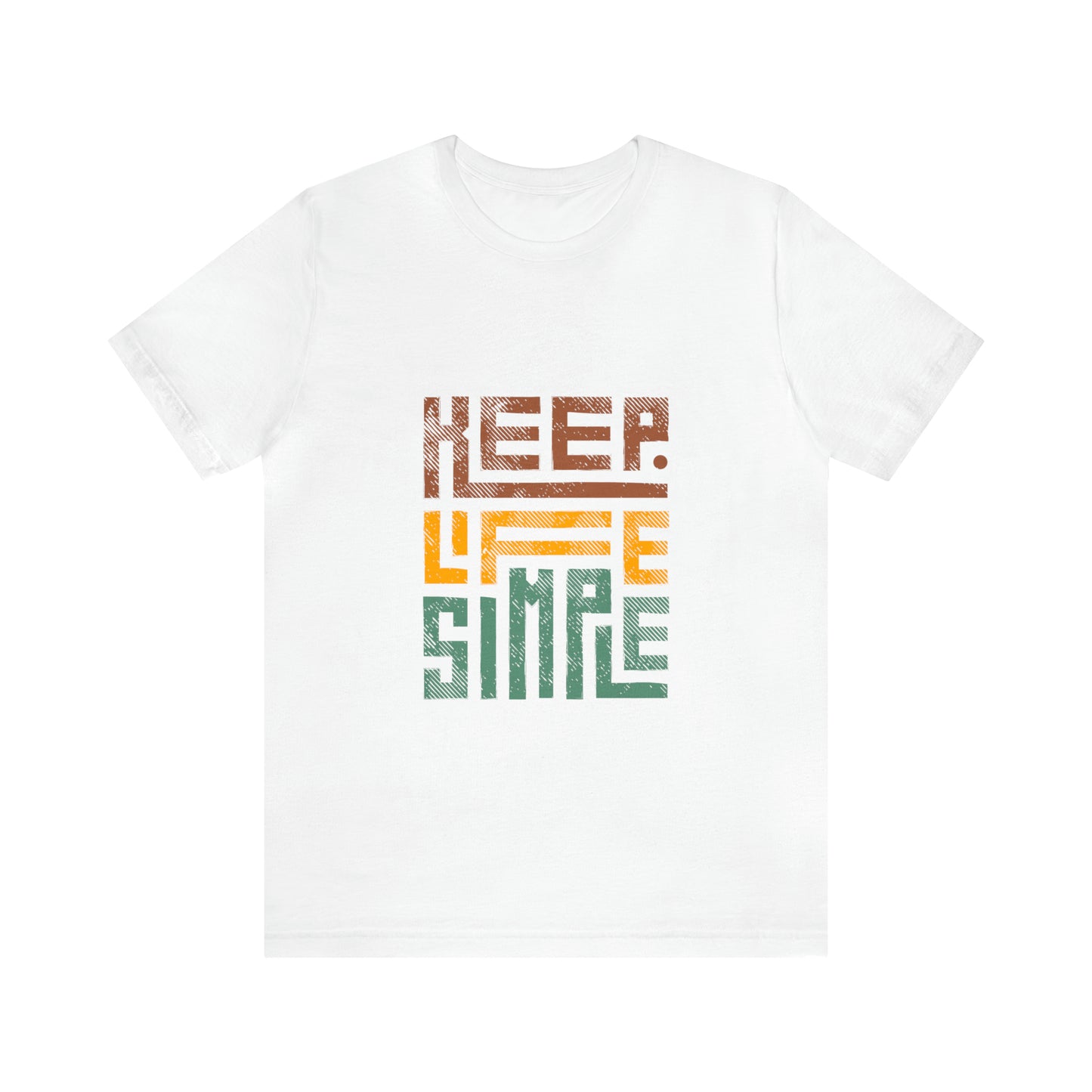 Keep Simple Cotton Blend Unisex Jersey Short Sleeve Tee Simple Shirt Gift