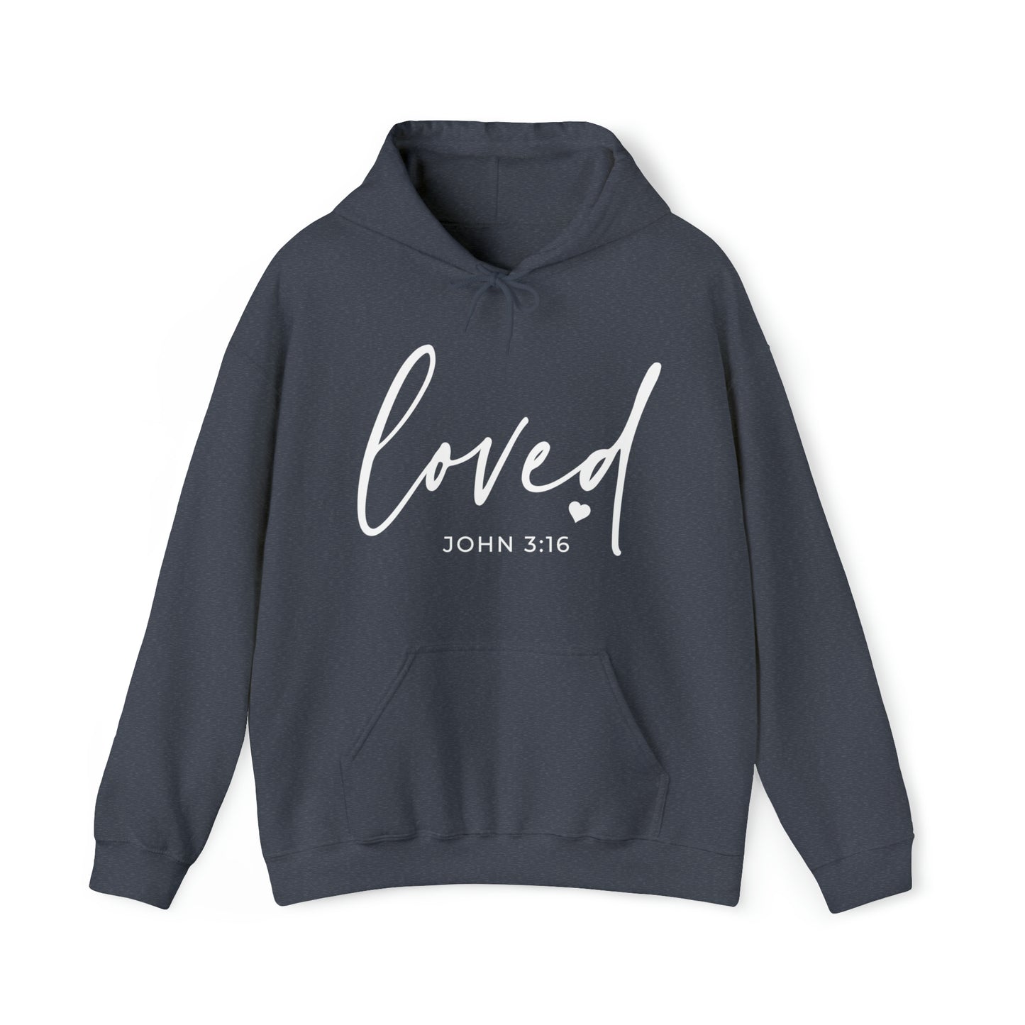 Loved Cotton Blend Unisex Heavy Blend Happiness Hooded Sweatshirt