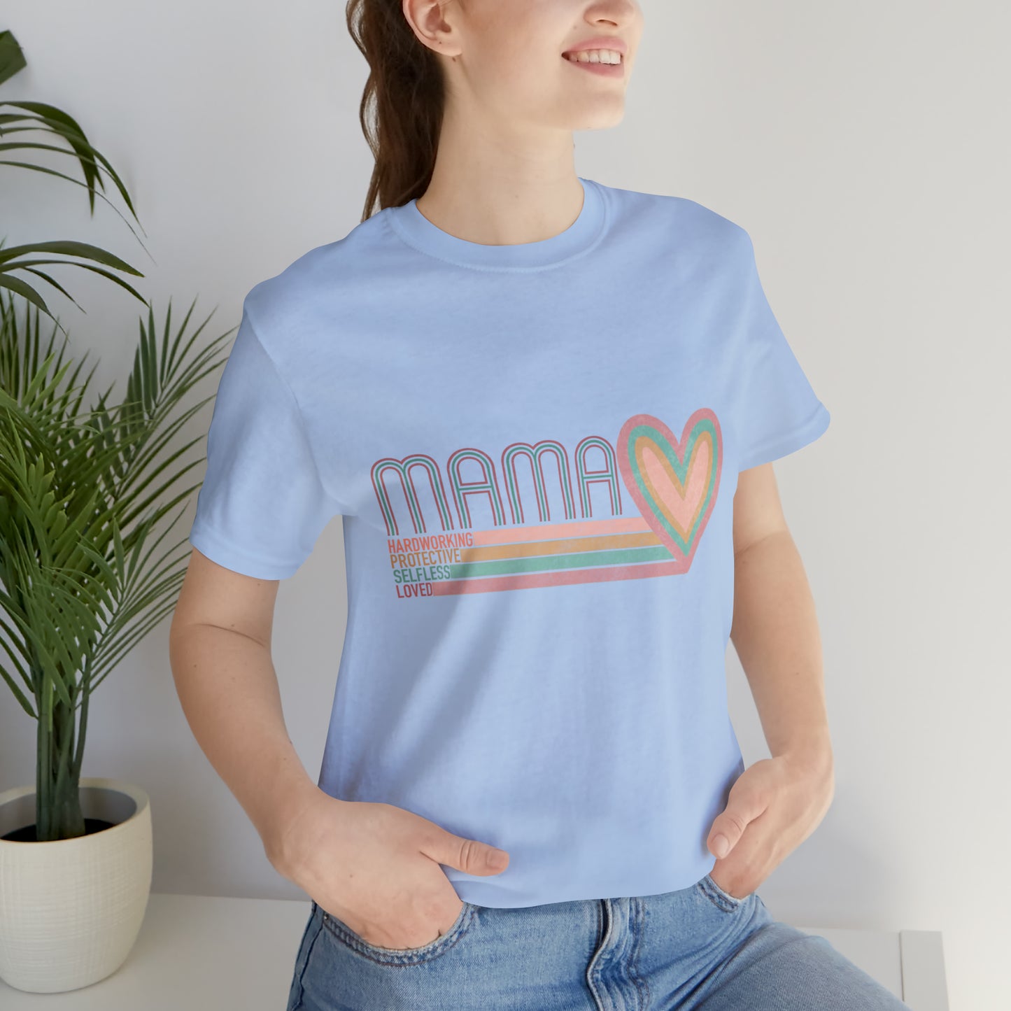 Mama Love Cotton Blend Unisex Jersey Short Sleeve Tee Love Shirt