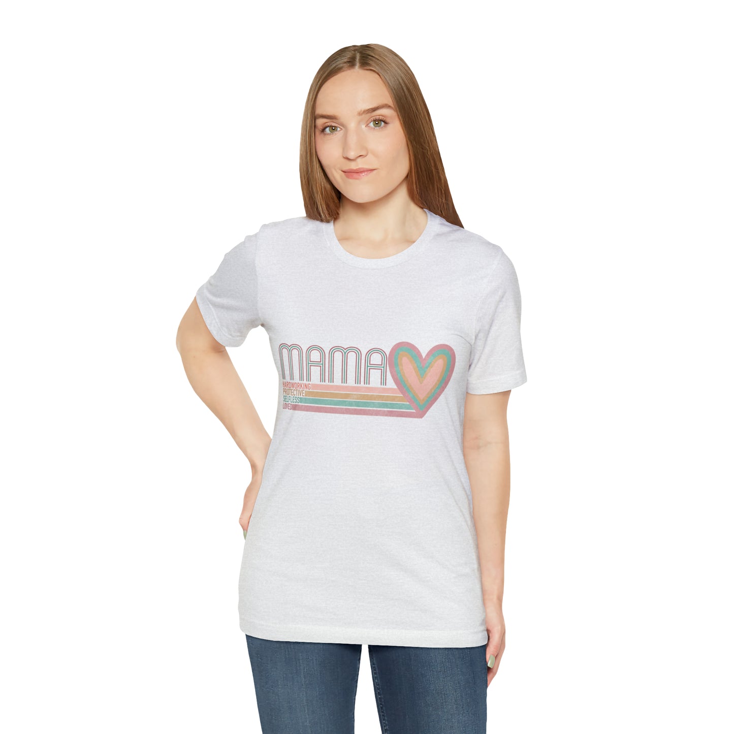 Mama Love Cotton Blend Unisex Jersey Short Sleeve Tee Love Shirt