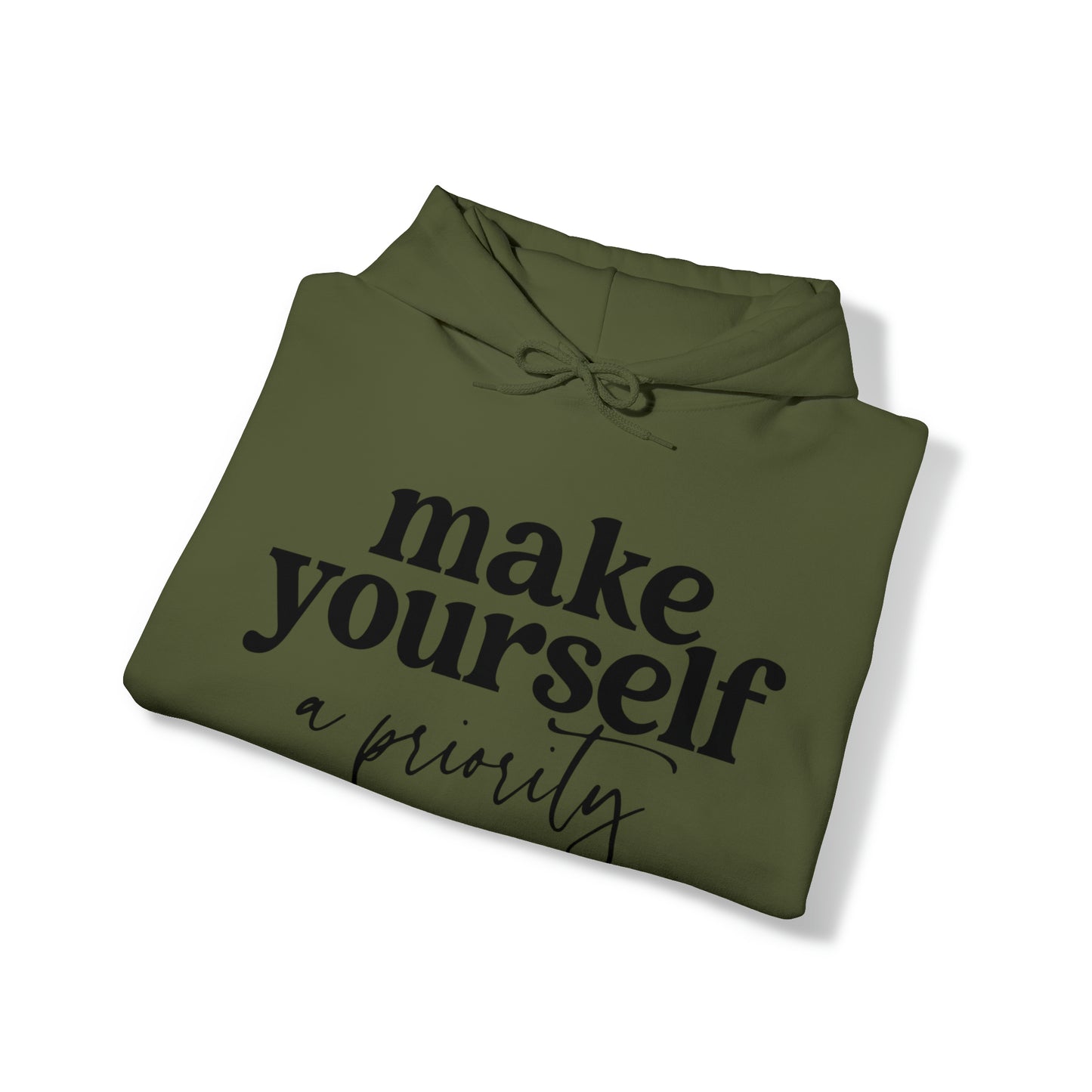 Make yourself a priority Motivated  Unisex Heavy Blend Inspired Hooded Sweatshirt