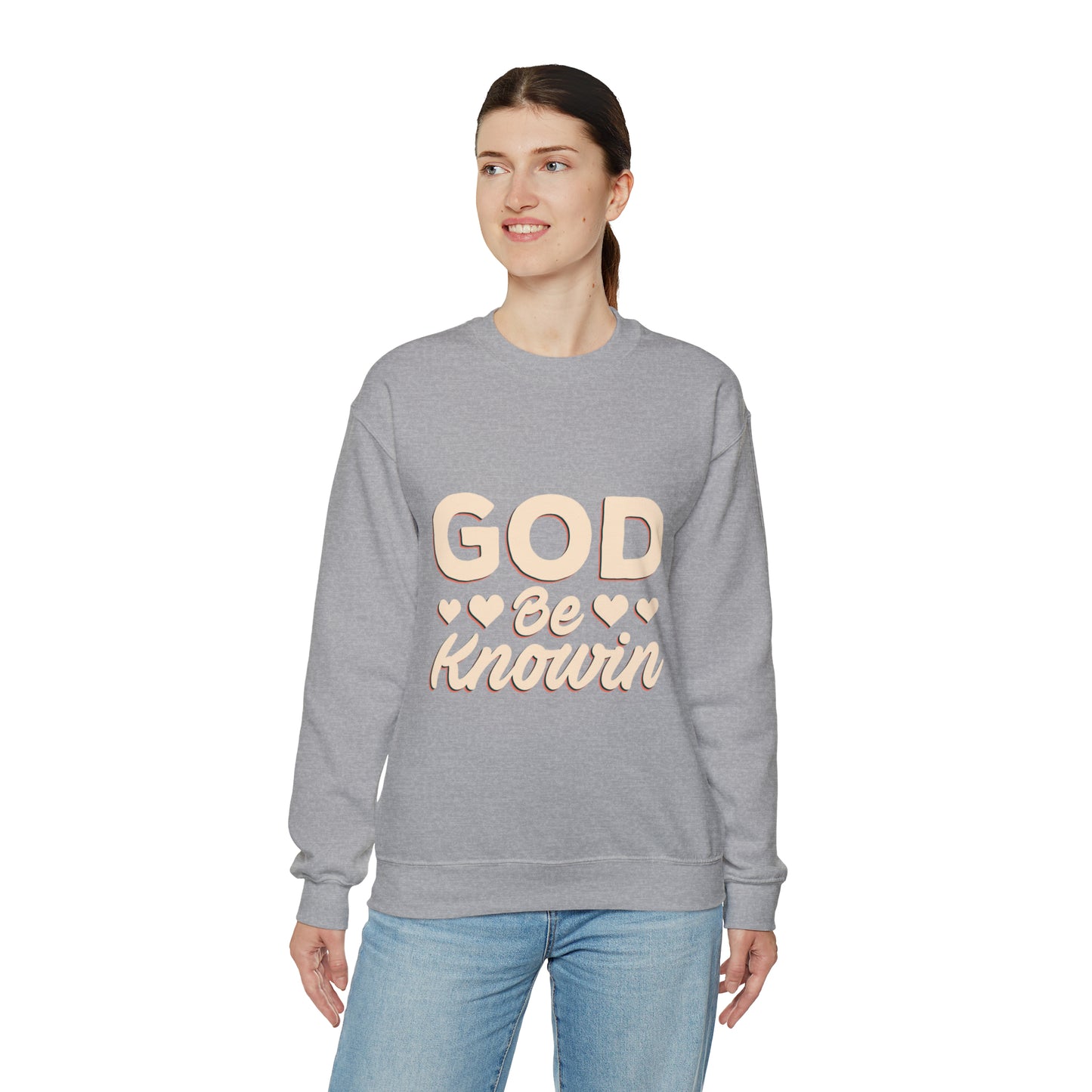 God be knowin cotton Unisex Heavy Blend God knowin Crewneck Sweatshirt