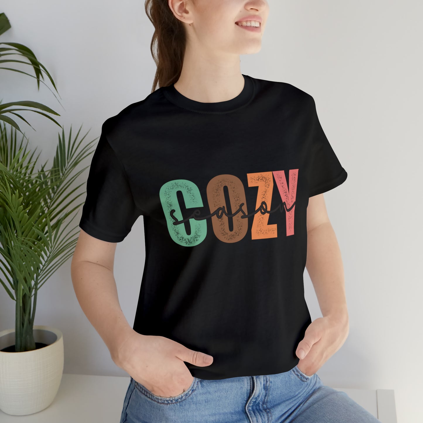 Cozy Season Cotton Blend Unisex Jersey Short Sleeve Tee Season Shirt Cozy Tshirt