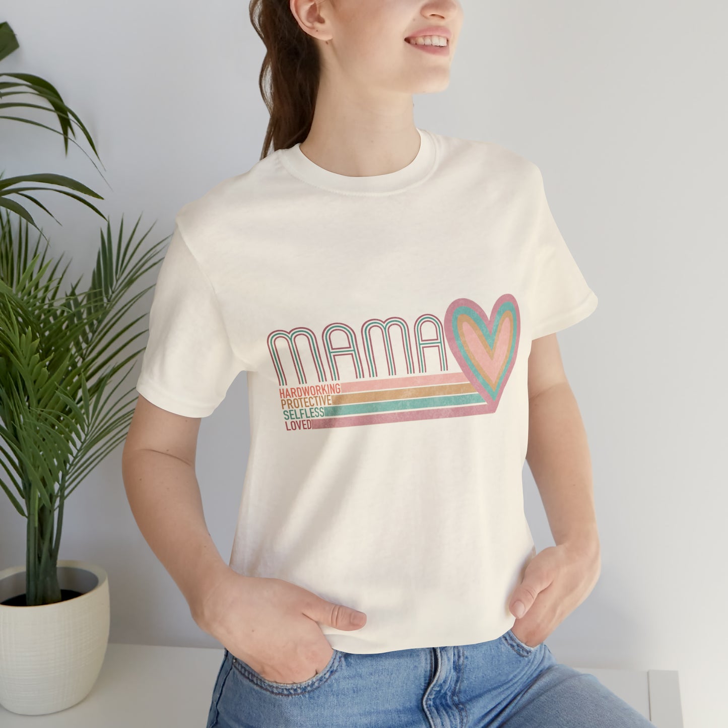Mama Love Cotton Blend Unisex Jersey Short Sleeve Tee Love Shirt