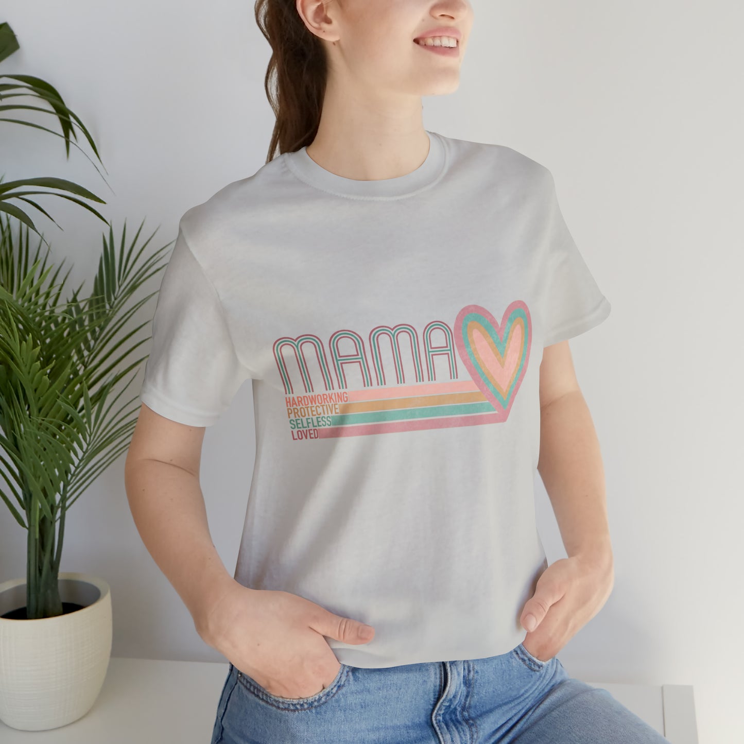 Mama Love Cotton Blend Unisex Jersey Short Sleeve Tee Love Shirt