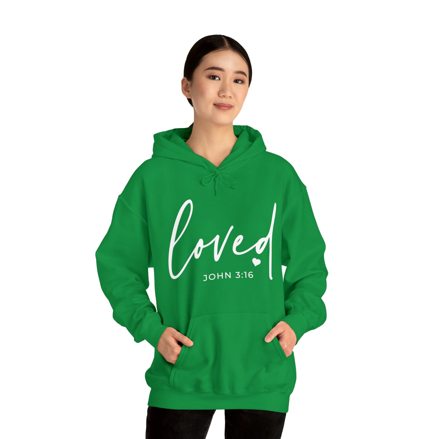 Loved Cotton Blend Unisex Heavy Blend Happiness Hooded Sweatshirt