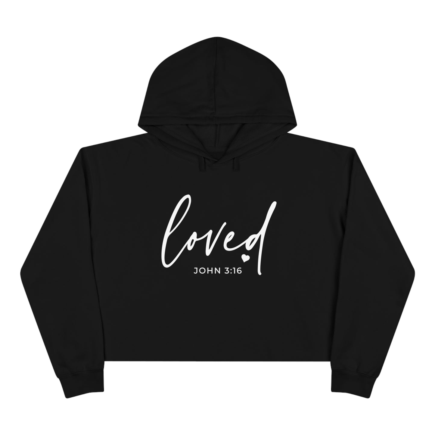 Loved Crop Hoodie Happiness Joy hooded