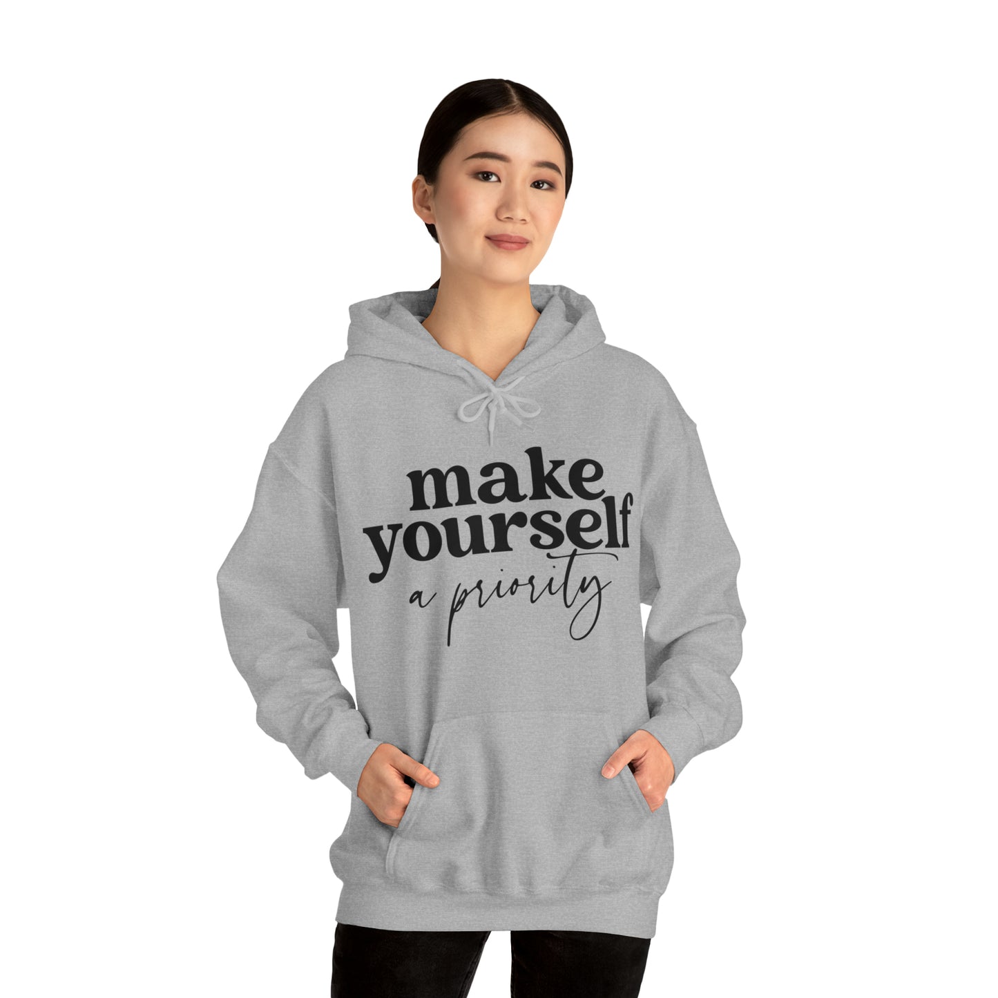 Make yourself a priority Motivated  Unisex Heavy Blend Inspired Hooded Sweatshirt