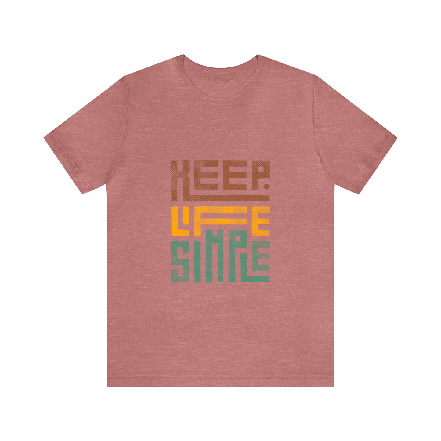 Keep Simple Cotton Blend Unisex Jersey Short Sleeve Tee Simple Shirt Gift