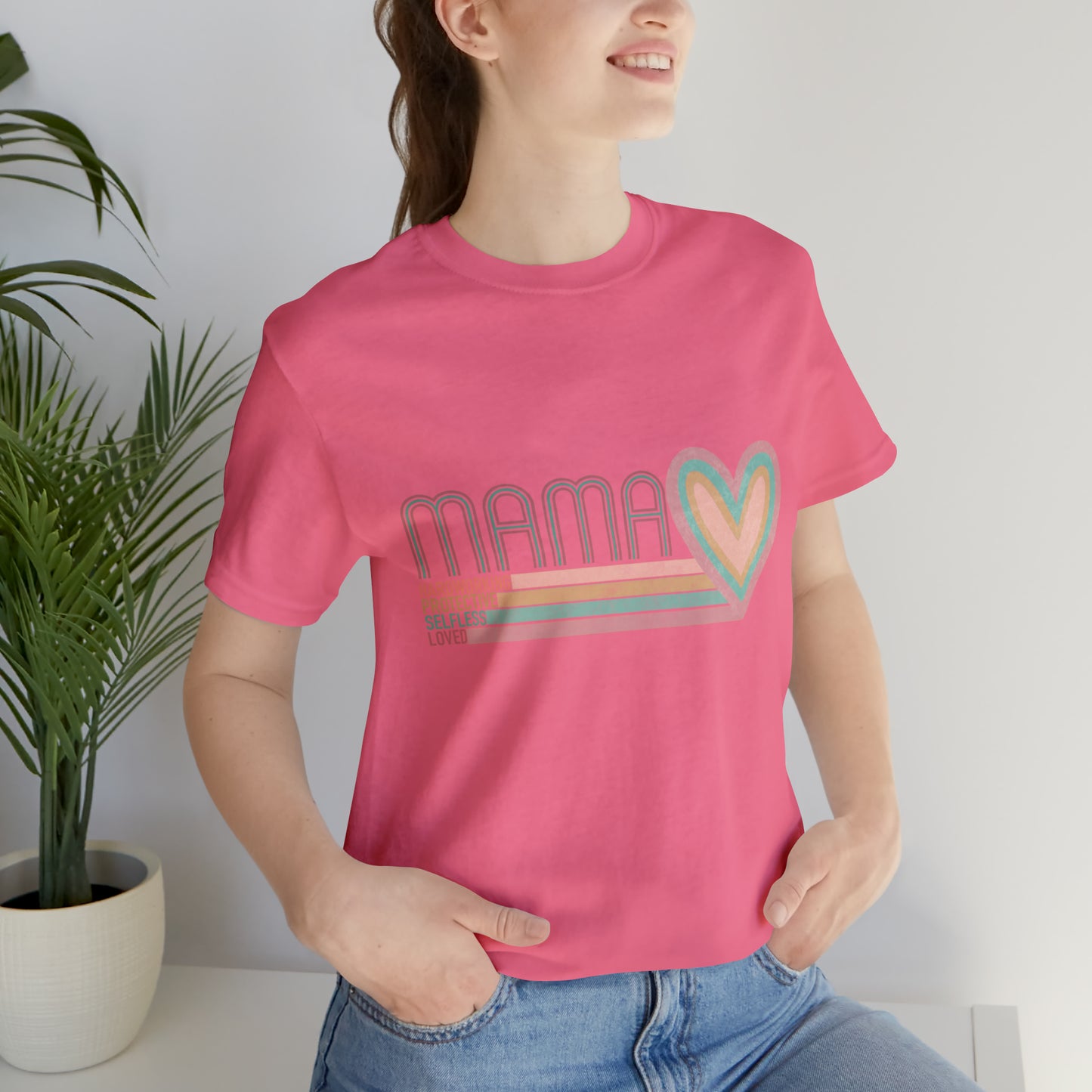 Mama Love Cotton Blend Unisex Jersey Short Sleeve Tee Love Shirt