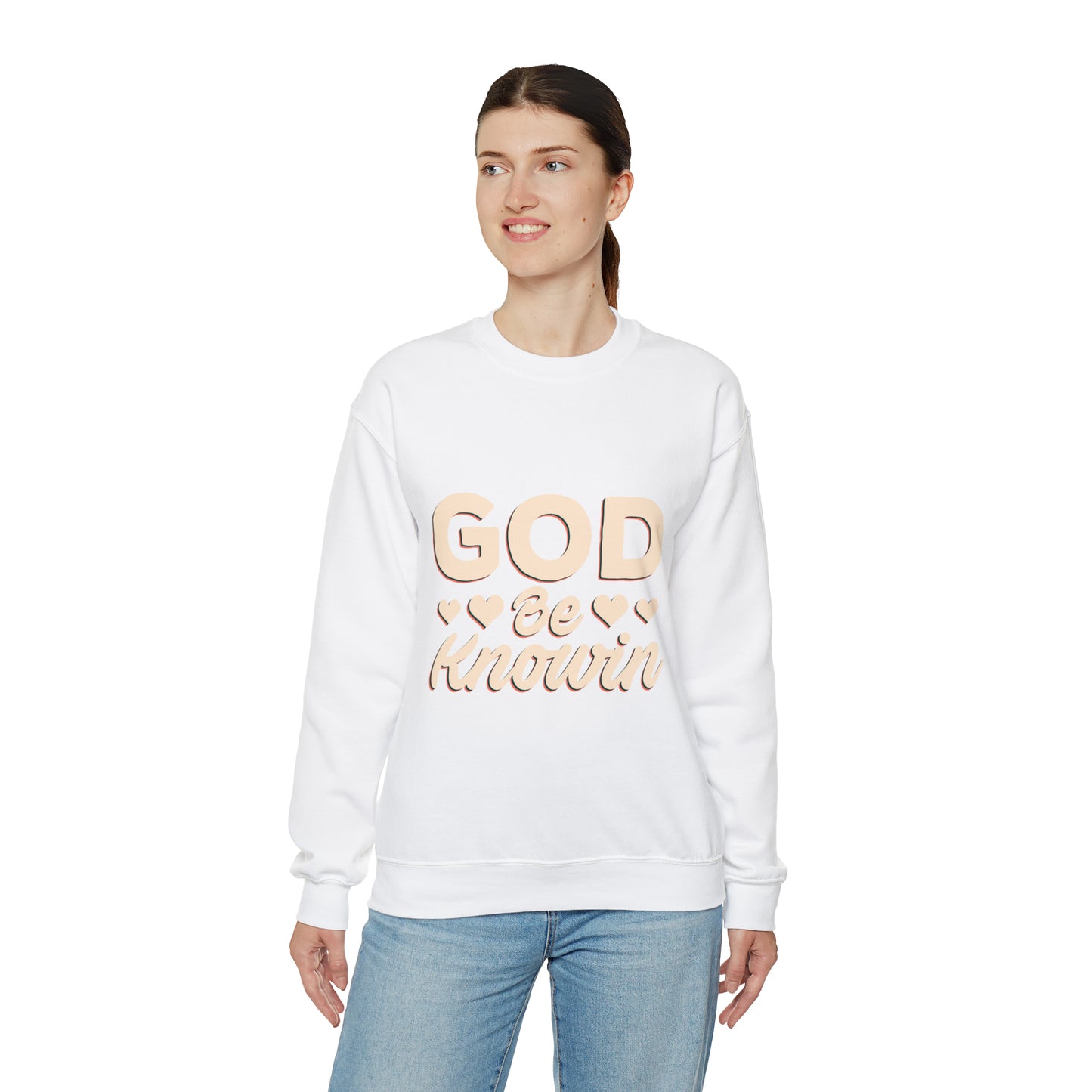God be knowin cotton Unisex Heavy Blend God knowin Crewneck Sweatshirt